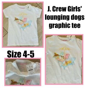 J. Crew Girls' lounging dogs graphic tee